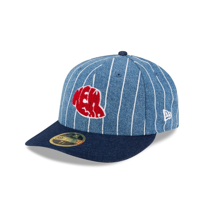 New Era Cap Denim Pinstripe Low Profile 59FIFTY Fitted Hat 7