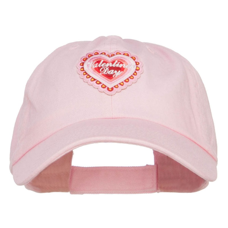 Valentine’s Day Patched Low Cotton Cap Pink One Size