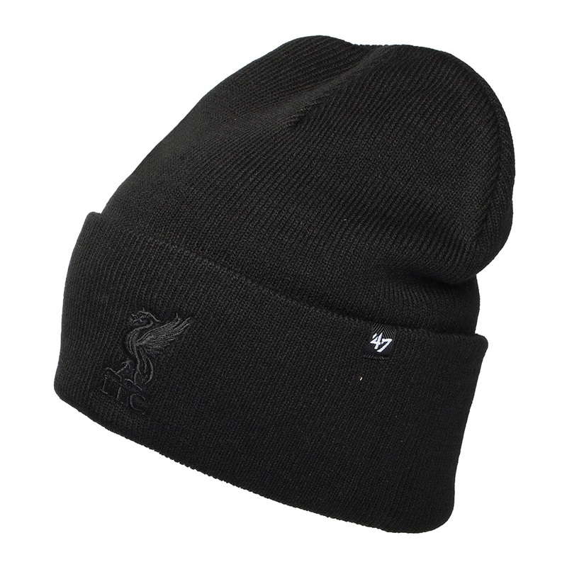 47 Brand Liverpool FC Beanie Hat – Haymaker Cuff Knit – Black 1-Size
