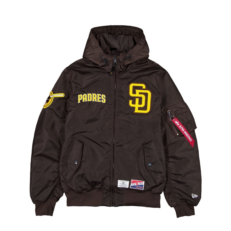 Alpha Industries x San Diego Padres L-2B Hooded Bomber Jacket S