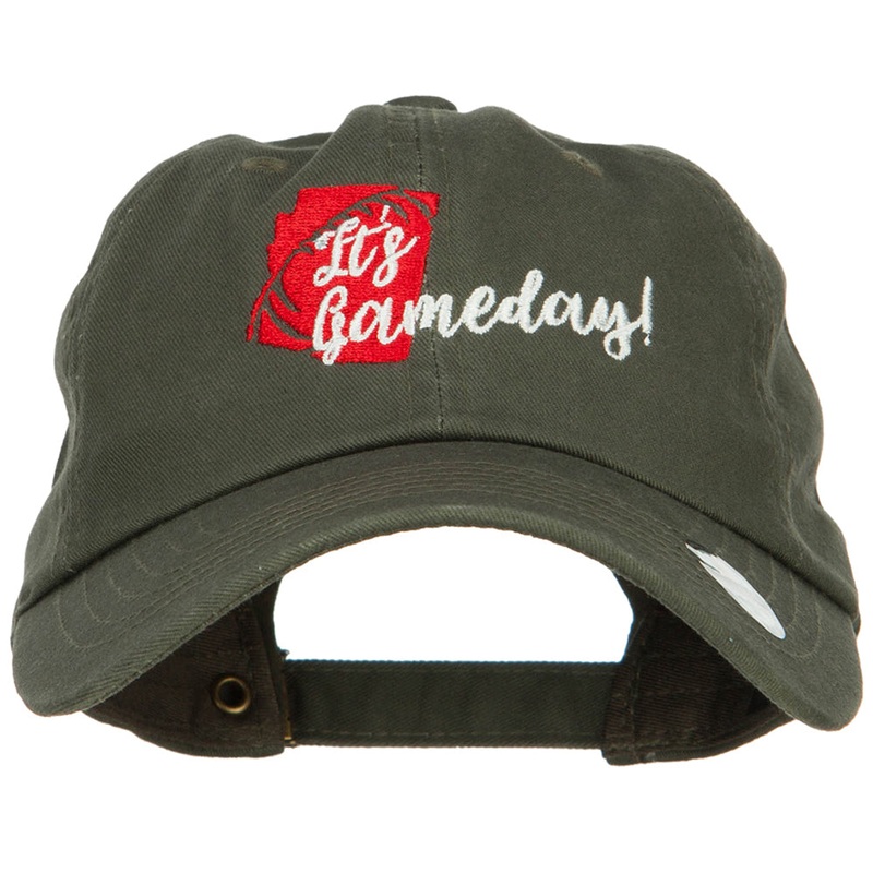 Arizona Football State Map Embroidered Unstructured Cap Olive One Size