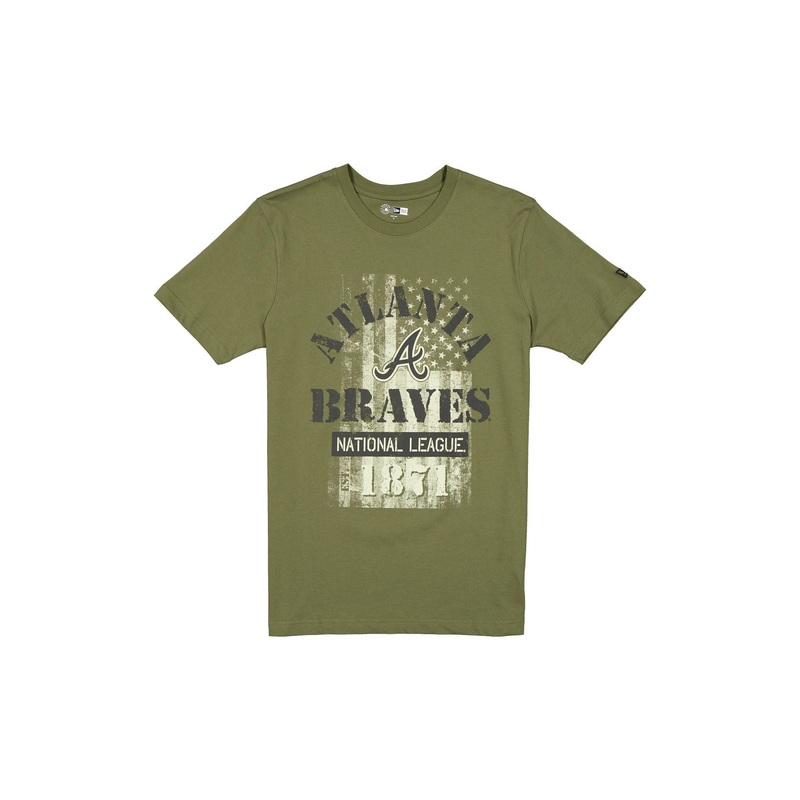 Atlanta Braves Armed Forces Day 2025 Green T-Shirt S