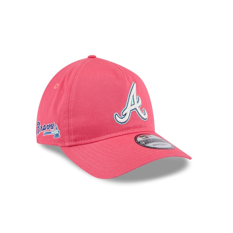 Atlanta Braves Coral 9TWENTY A-Frame Adjustable Hat One Size