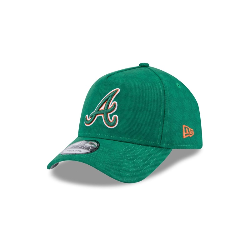 Atlanta Braves St. Patrick’s Day 2025 9FORTY A-Frame Snapback Hat One Size