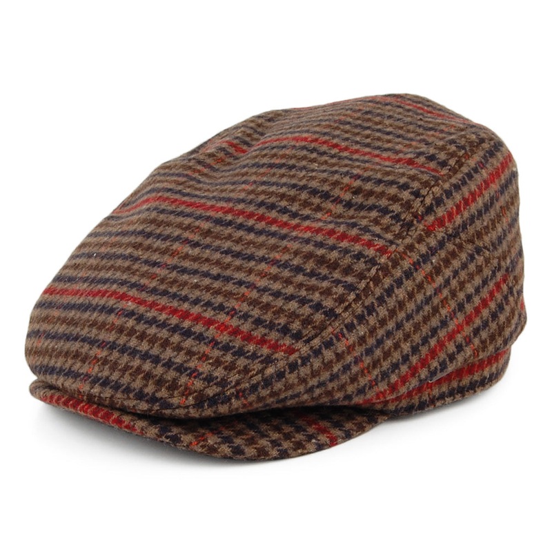 Barts Hats Ixia Houndstooth Flat Cap – Brown S