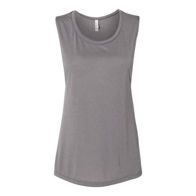 Bella + Canvas 8803 Women’s Flowy Scoop Muscle Tank – Storm Storm S