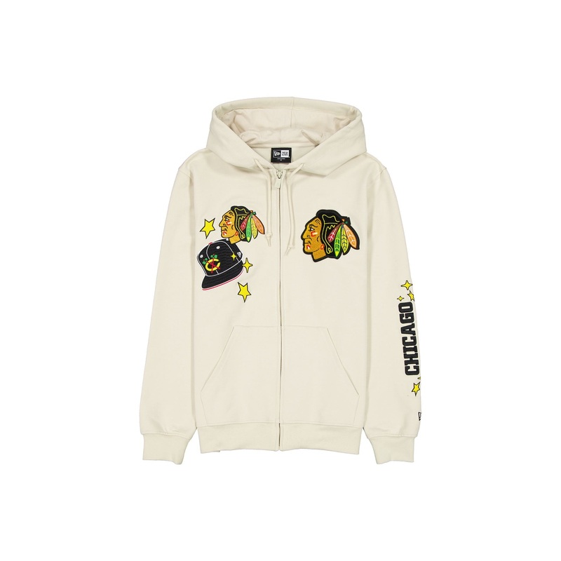 Chicago Blackhawks Stone Logo Select Full-Zip Hoodie S