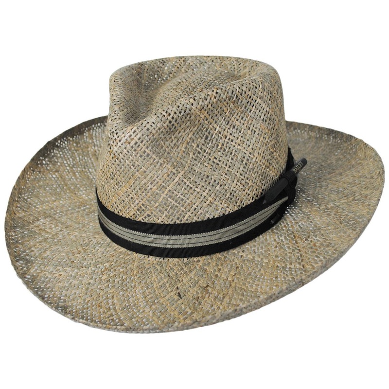 Daxton Seagrass Straw Fedora Hat NATURAL S