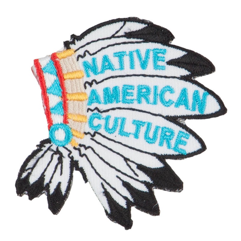 Heritage History Culture Patches White Blue One Size