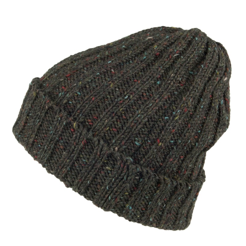 Highland 2000 Kilcarra Wool Cuffed Beanie Hat – Forest 1-Size