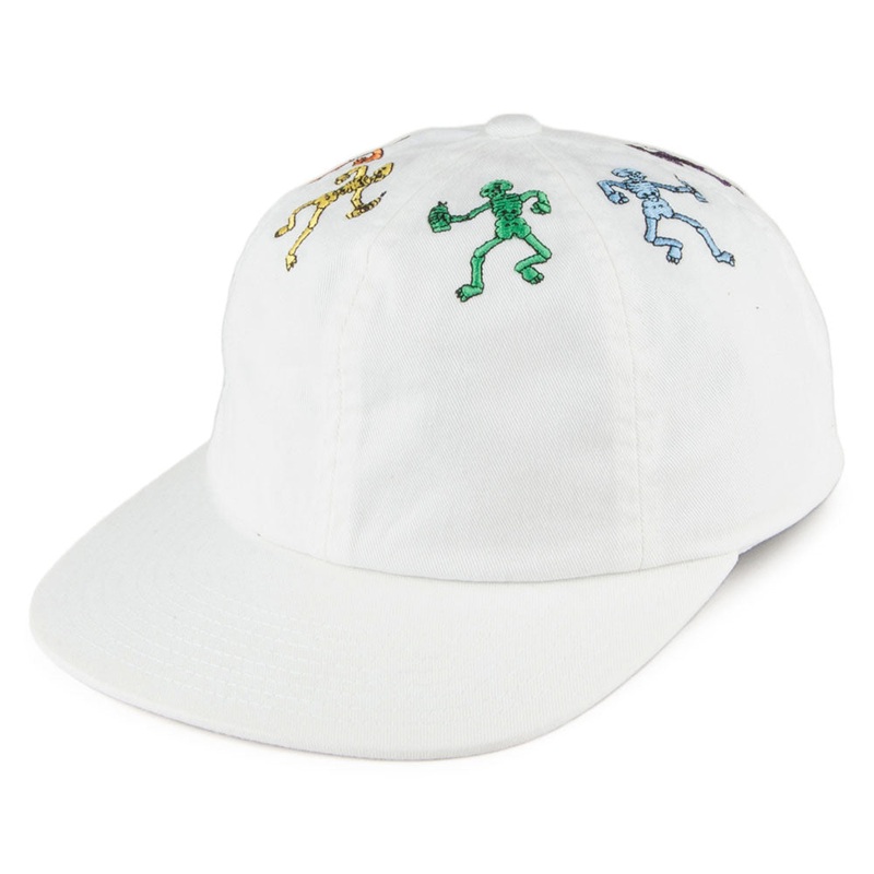 HUF Owsley 6 Panel Snapback Cap – White Adjustable
