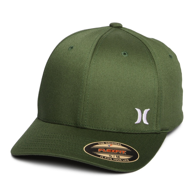 Hurley Hats Micro Icon Flexfit Baseball Cap – Olive Small/Medium