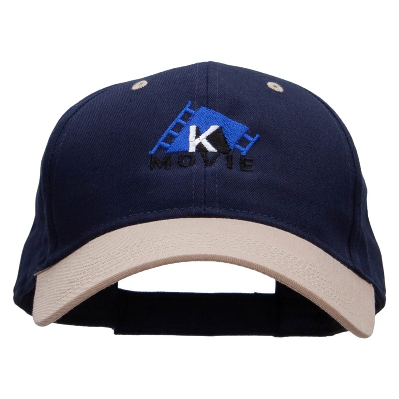 K-Movie Embroidered Low Profile Cap Khaki Navy One Size