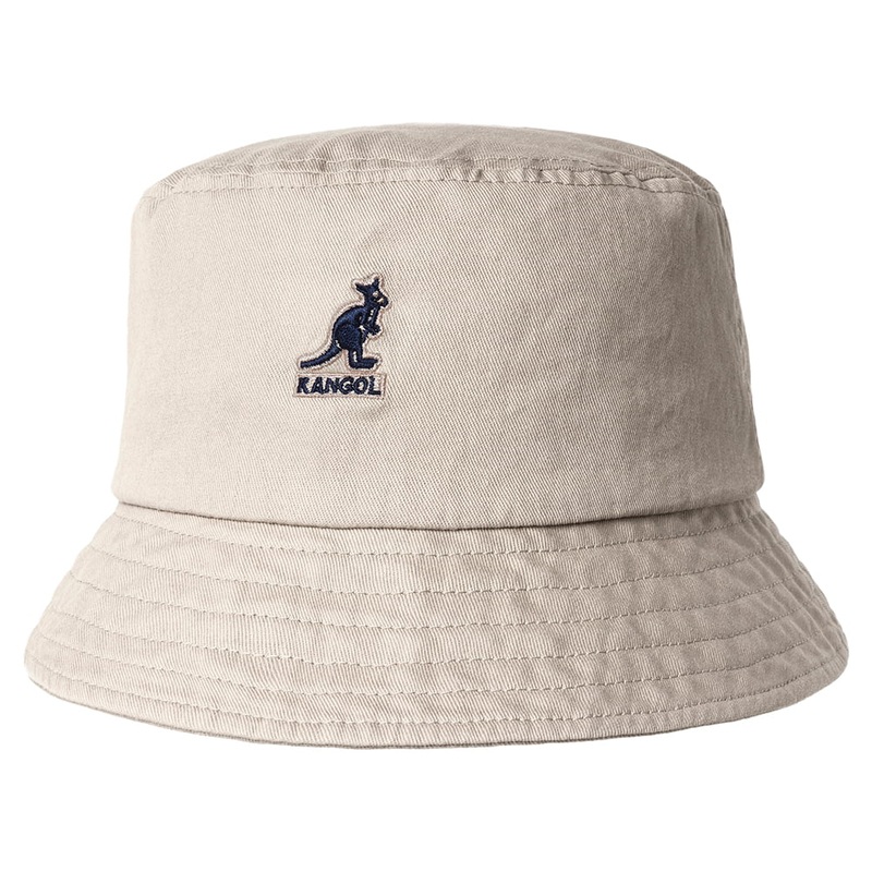Kangol Washed Cotton Bucket Hat – Khaki S