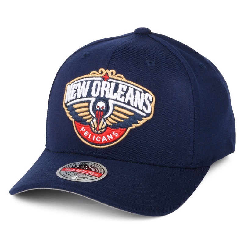 Mitchell & Ness New Orleans Pelicans Snapback Cap – NBA Team Ground Stretch – Navy Blue Adjustable