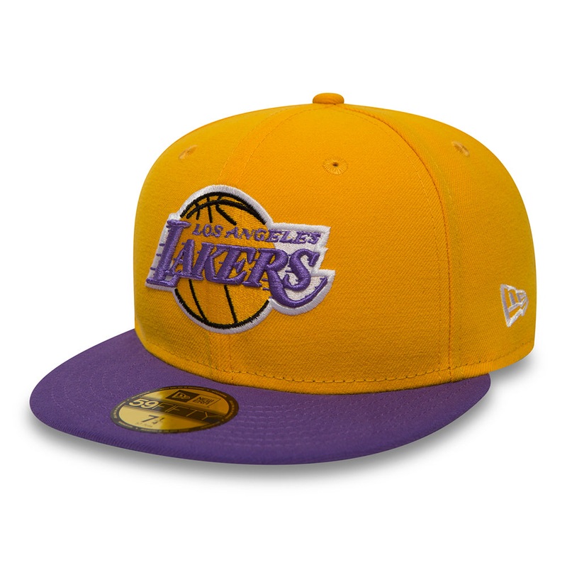 New Era 59FIFTY L.A. Lakers Baseball Cap – NBA Essential – Yellow-Purple 6 3/4