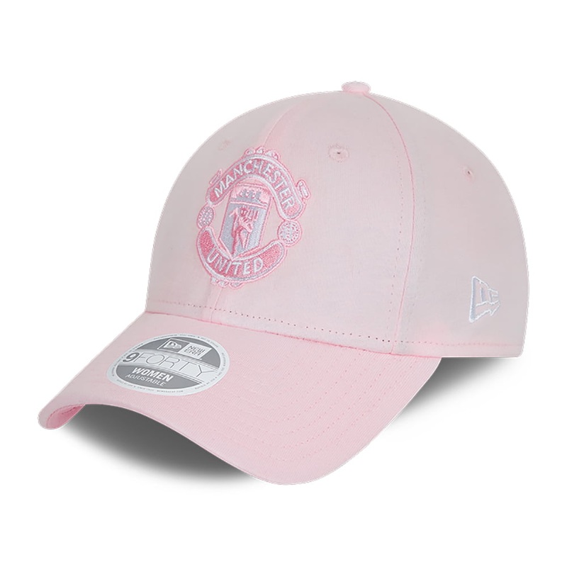 New Era Womens 9FORTY Manchester United Baseball Cap – Jersey – Pink Adjustable