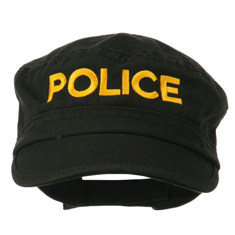 Police Embroidered Enzyme Army Cap Black One Size