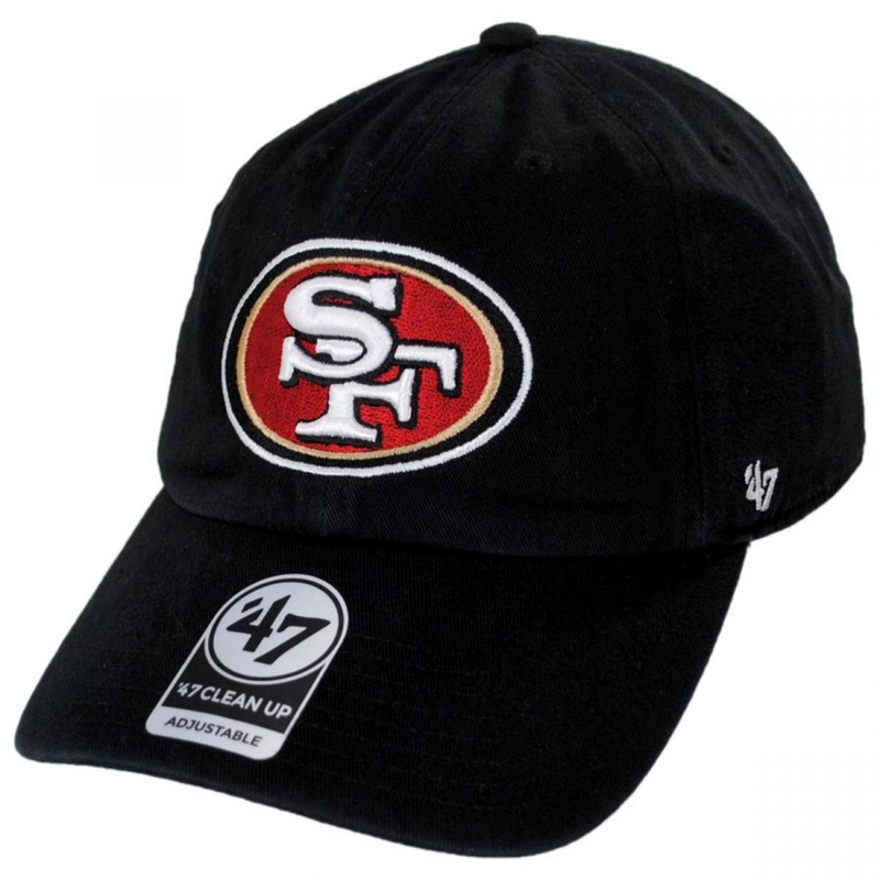 San Francisco 49ers NFL Clean Up Strapback Baseball Cap Dad Hat RED ADJUSTABLE