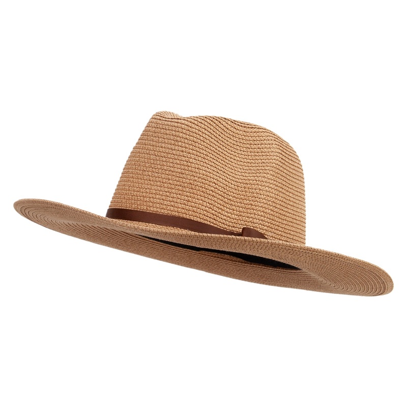 Women’s Fedora Style Panama Hat Bronce Black One Size