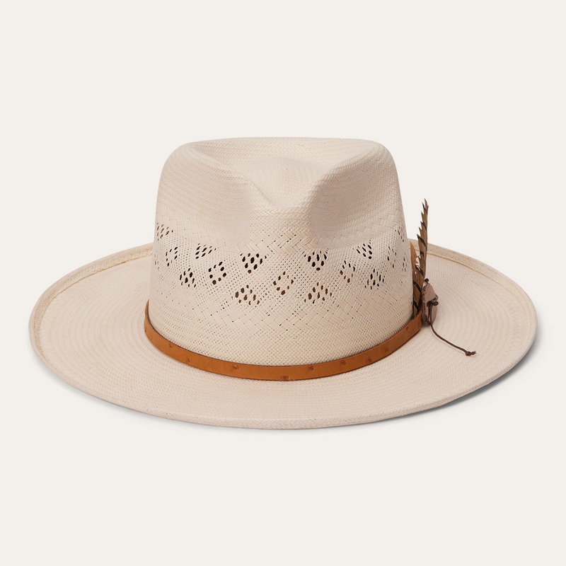 Andromeda Vented Straw Fedora Natural S