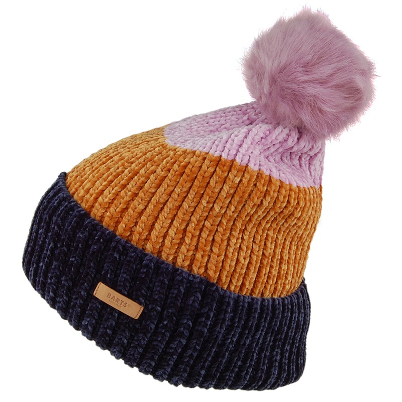 Barts Hats Starflower Bobble Hat – Navy-Mustard-Pink 1-Size