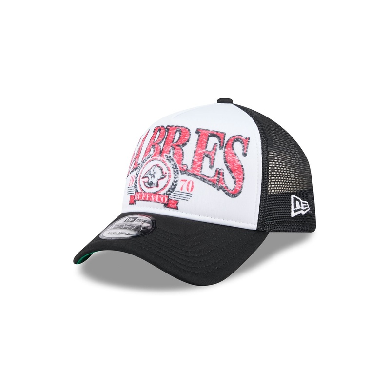 Buffalo Sabres Distressed Alternate 9FORTY A-Frame Trucker Hat One Size
