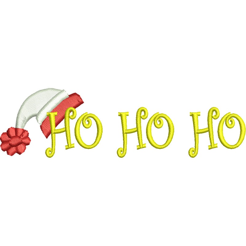 Christmas Ho Ho Ho with Hat Default Title One Size