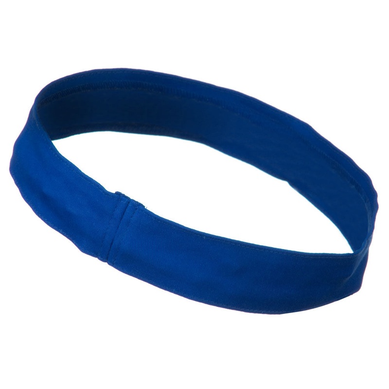 Cotton Twill Stretchable Hat Band Royal One Size