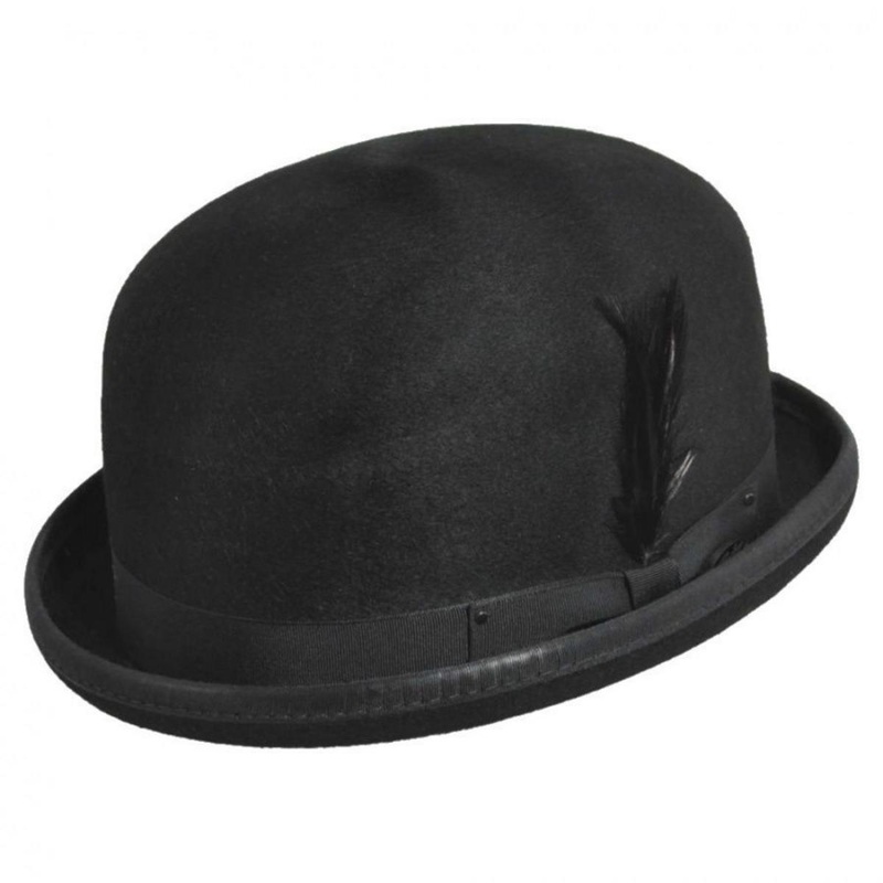 Heritage Harker Wool Felt Bowler Hat BLACK 6 3/4