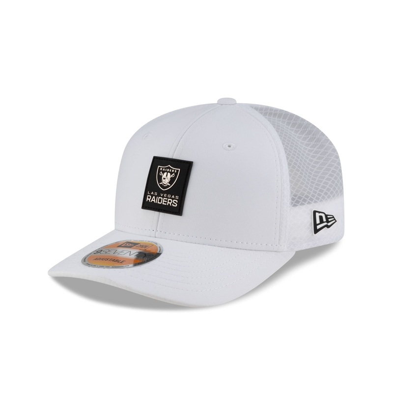 Las Vegas Raiders 2025 Sideline Hot Weather White 9SEVENTY Trucker Hat One Size