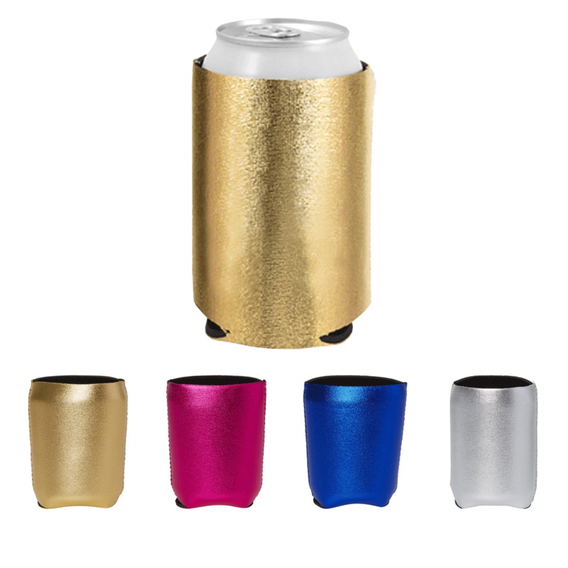Liberty Bags FT007M Metallic Neoprene Can Holder, Beverage Cooler Metallic Gold
