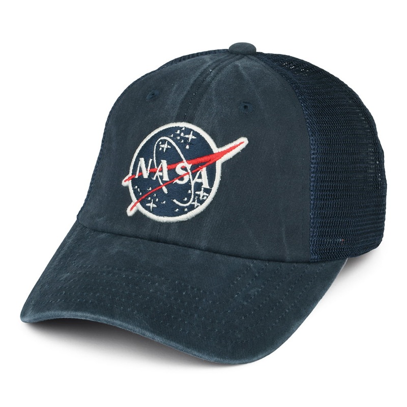 NASA Raglan Bones Trucker Cap – Navy Blue Adjustable