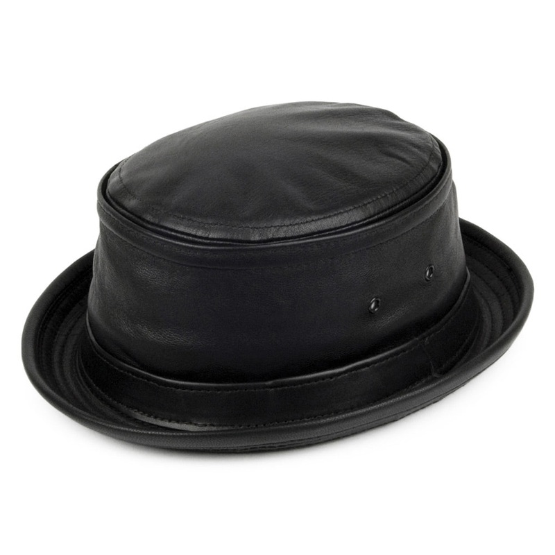 New York Hat Company Leather Bucket Hat – Black M