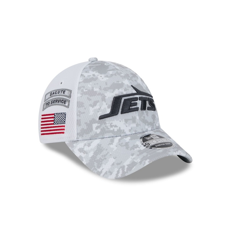 New York Jets 2024 Salute to Service 9FORTY Stretch-Snap Hat One Size