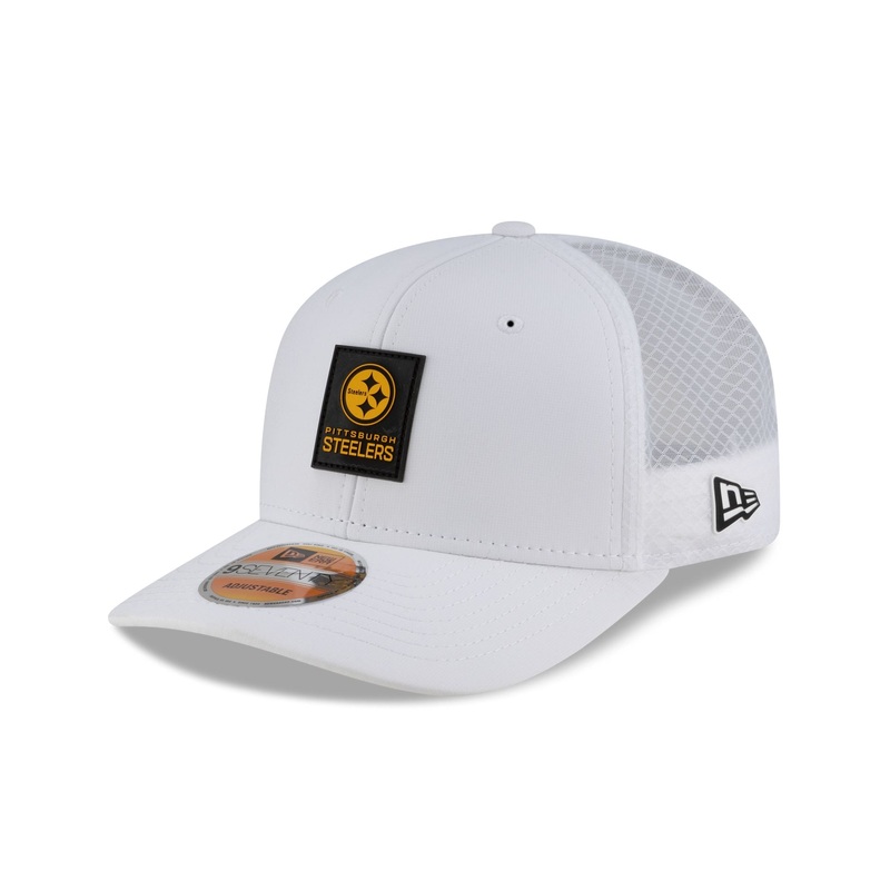 Pittsburgh Steelers 2025 Sideline Hot Weather White 9SEVENTY Trucker Hat One Size
