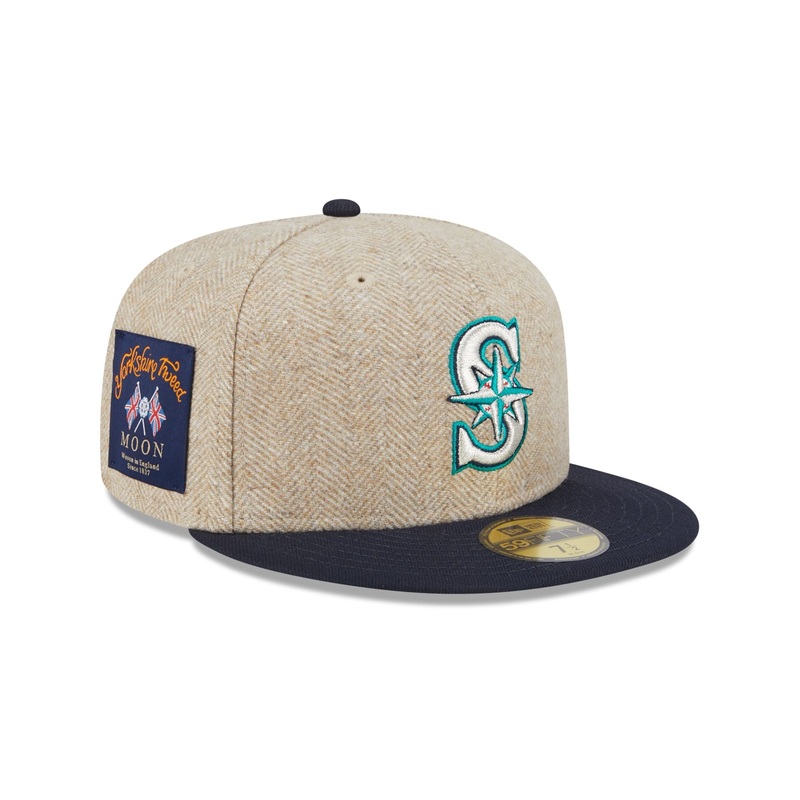 Seattle Mariners Herringbone Moon 59FIFTY Fitted Hat 7
