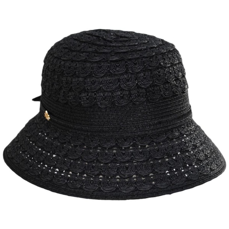 Sorina Toyo Straw Bucket Hat BLACK ONE SIZE FITS MOST