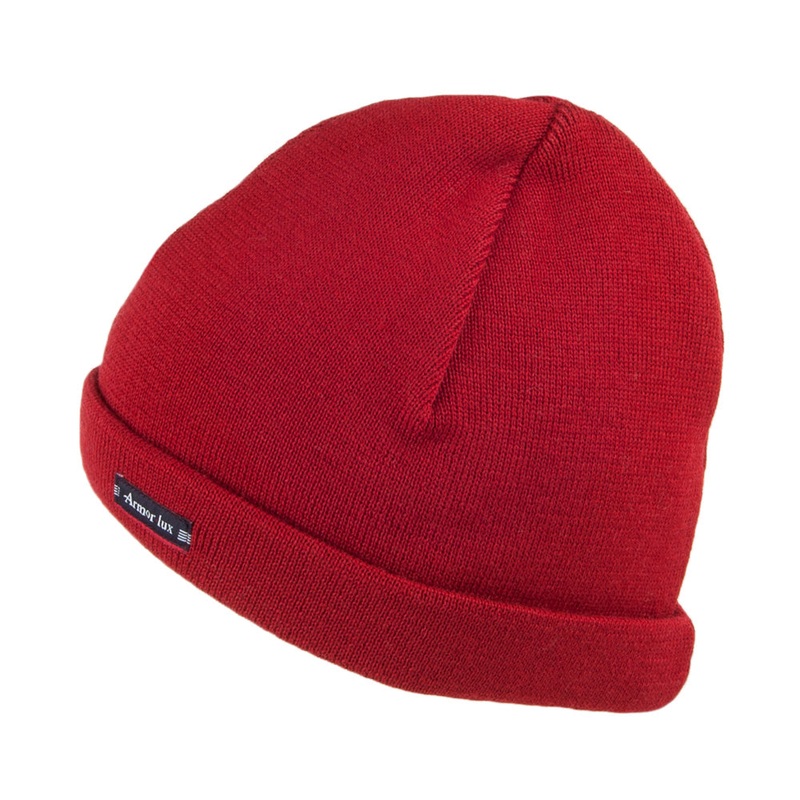 Armor Lux Lannion Pure Wool Beanie Hat – Red 1-Size