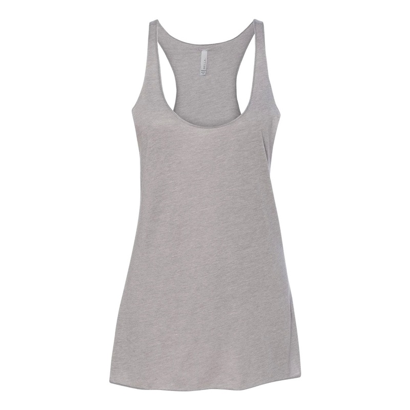 BELLA + CANVAS 8430 Women’s Triblend Racerback Tank Solid White Triblend XS