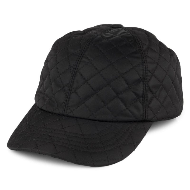 Betmar Hats Quilted Rain Baseball Cap – Black Adjustable