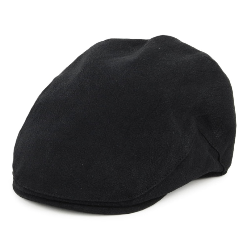 Christys Hats Skye Balmoral Heavy Linen-Cotton Flat Cap – Black S