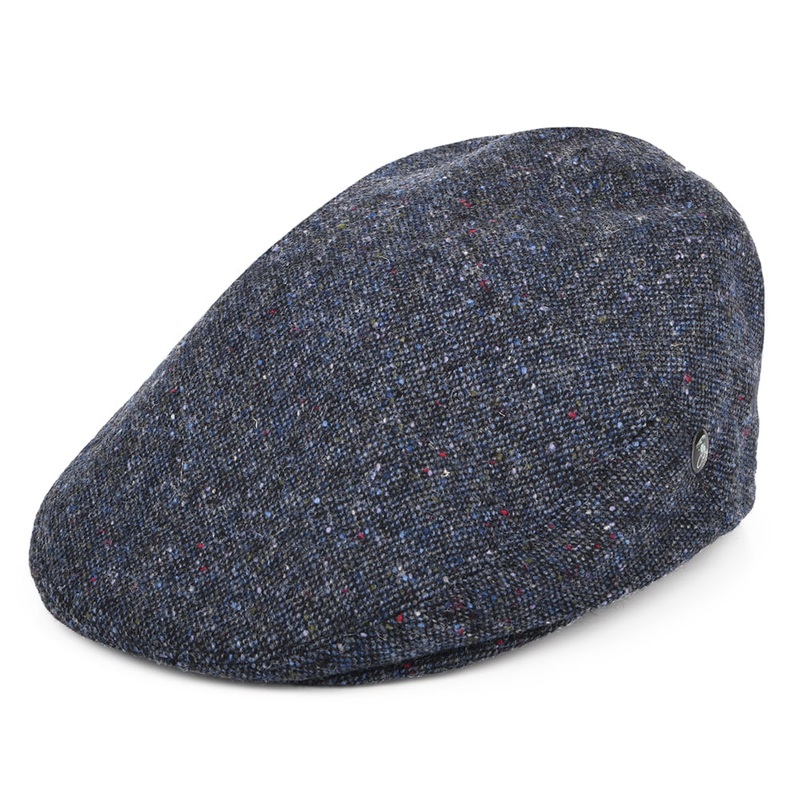 City Sport Donegal Tweed Marl Flat Cap – Navy Blue 55