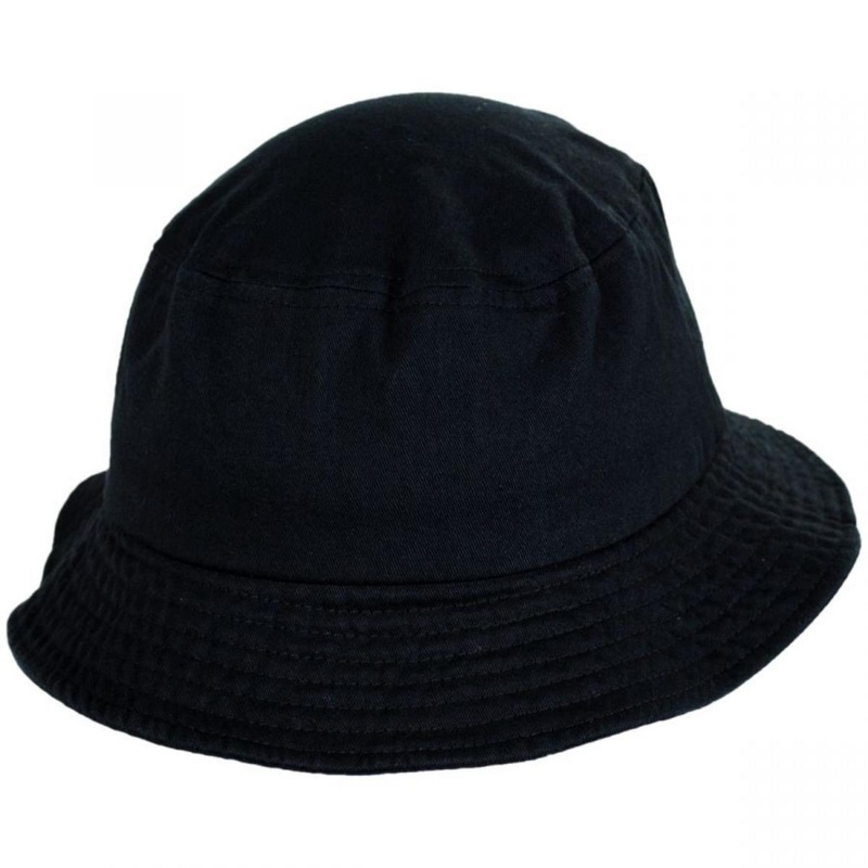 Cotton Twill Bucket Hat BLACK S