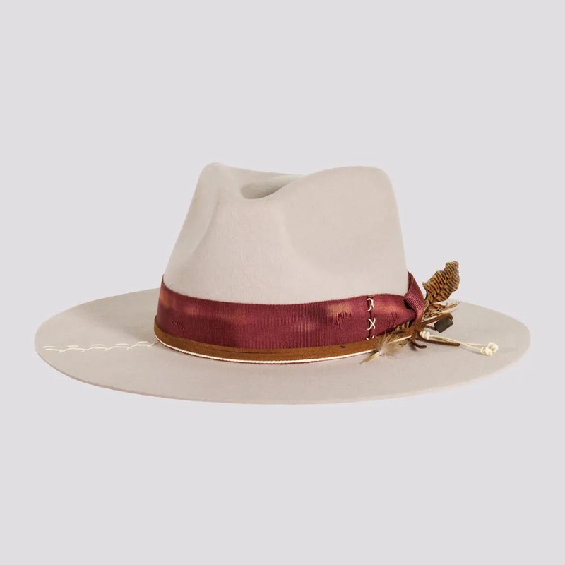 Delilah | Womens Wool Felt Pinch Front Feodra Hat Lilac L/XL