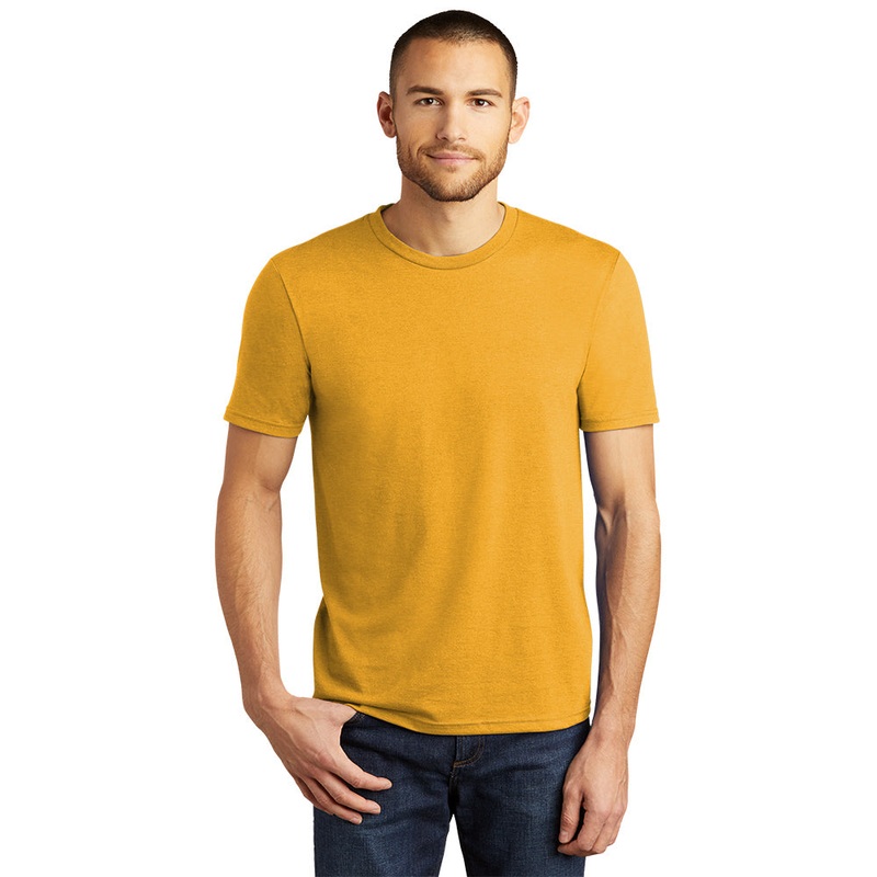 District DM130 Perfect Tri Tee – Ochre Yellow Heather Ochre Yellow Heather XS