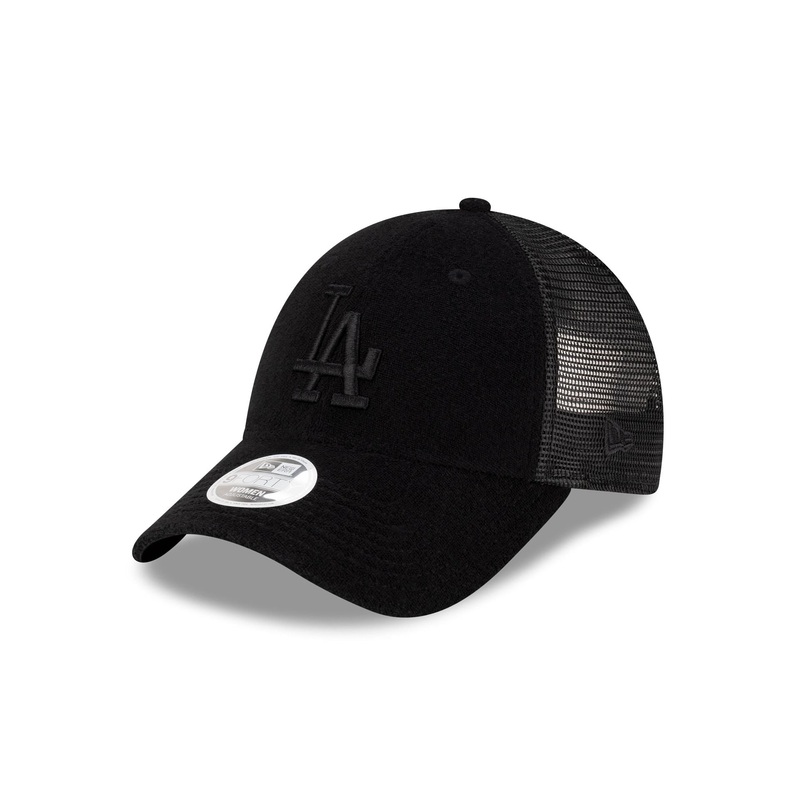 Los Angeles Dodgers Terry Cloth Black Women’s 9FORTY Trucker Hat One Size