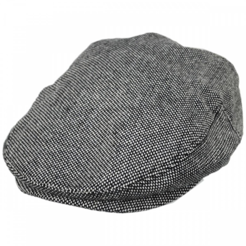 Marl Tweed Wool Blend Ivy Cap BLACK S