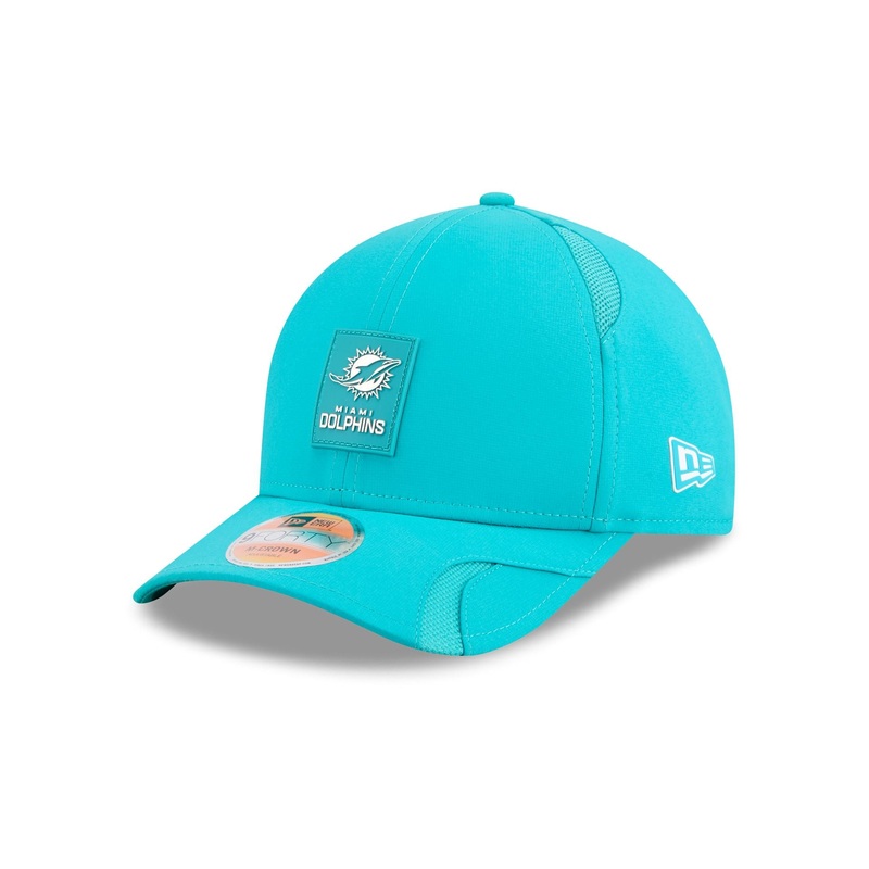 Miami Dolphins 2025 Sideline Hot Weather 9FORTY M-Crown Snapback Hat One Size
