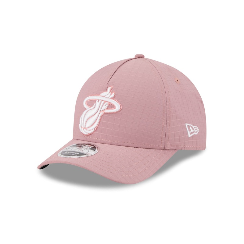 Miami Heat Pink Ripstop 9FORTY M-Crown A-Frame Snapback Hat One Size